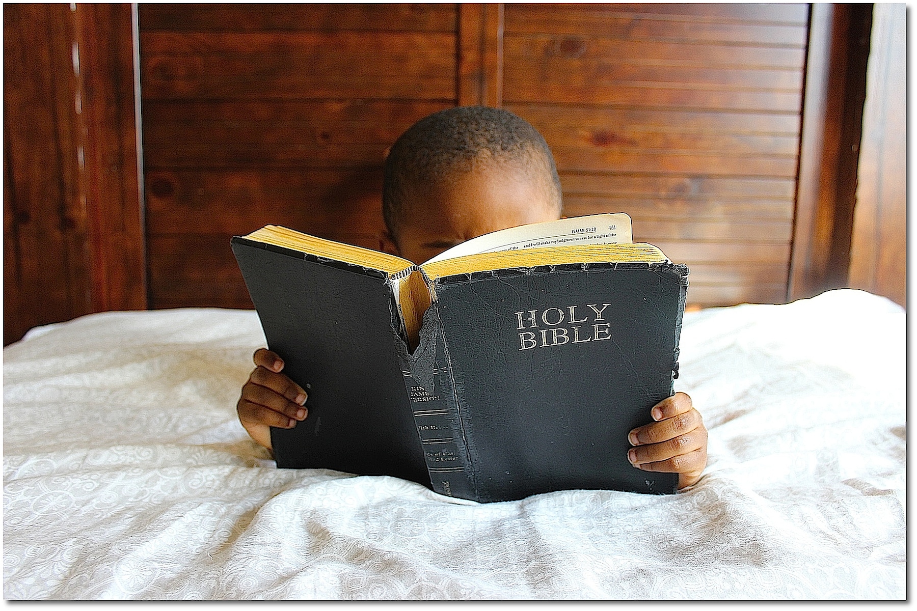 Poster Photo Art: A Boy and His Bible