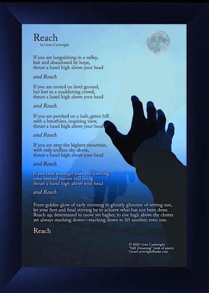 Reach - Poetry Art